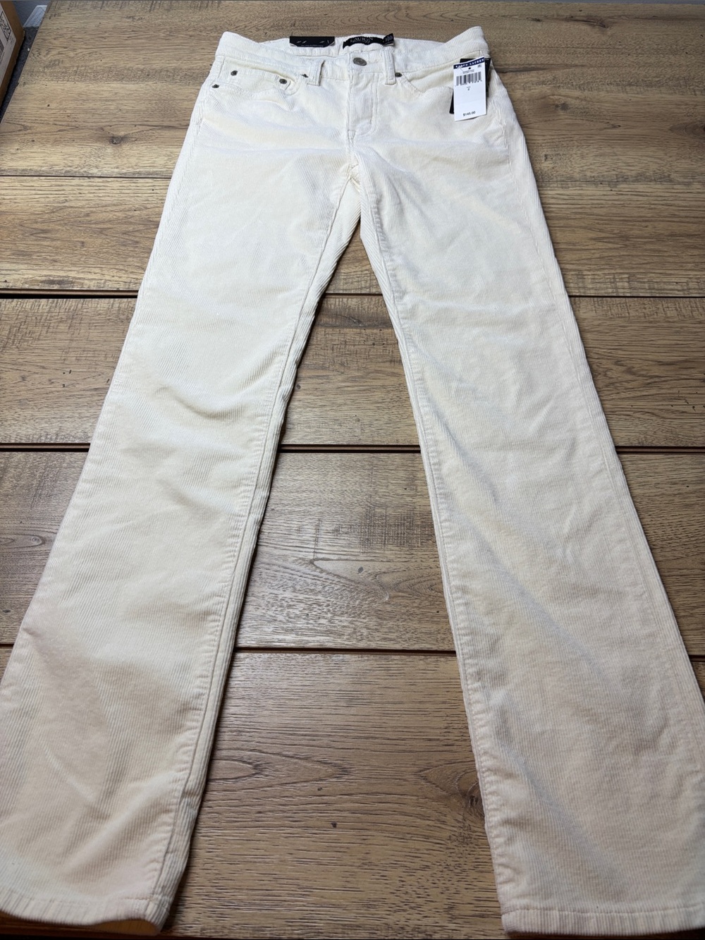 Women’s Ralph Lauren Cream Corduroy Mid Rise Straight Leg Pants Size 2 - NWT